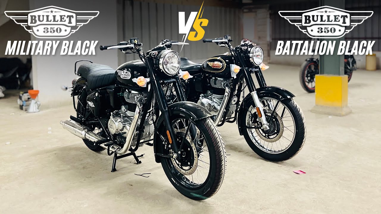 Royal Enfield 🔥 Bullet 350 Battalion Black Vs Military Black Full Comparison ✅ Price & Features 