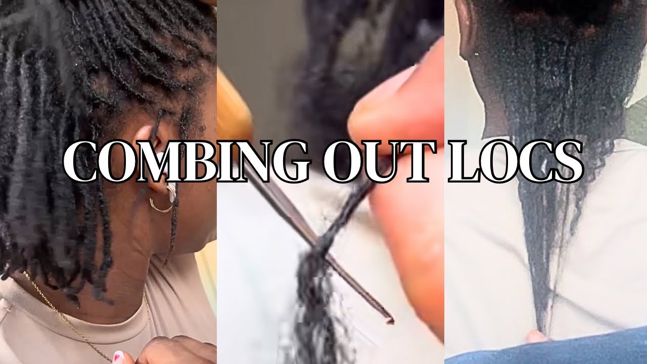 Loc comb out tutorial 🩷 | tools, product + length retention #locs #loccombout