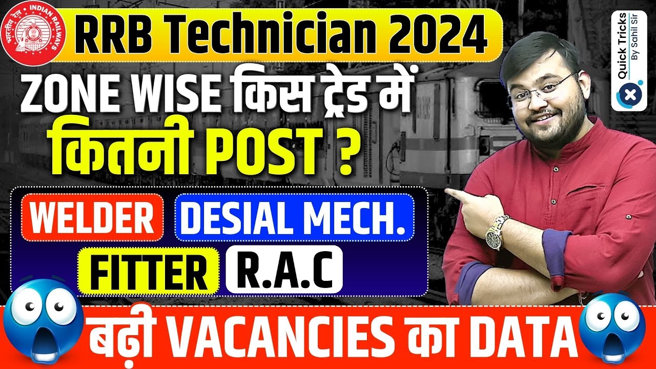 RRB Technician Zone Wise Vacancies 2024 | RRB Technician Total Vacancy Increase 2024 | by Sahil sir