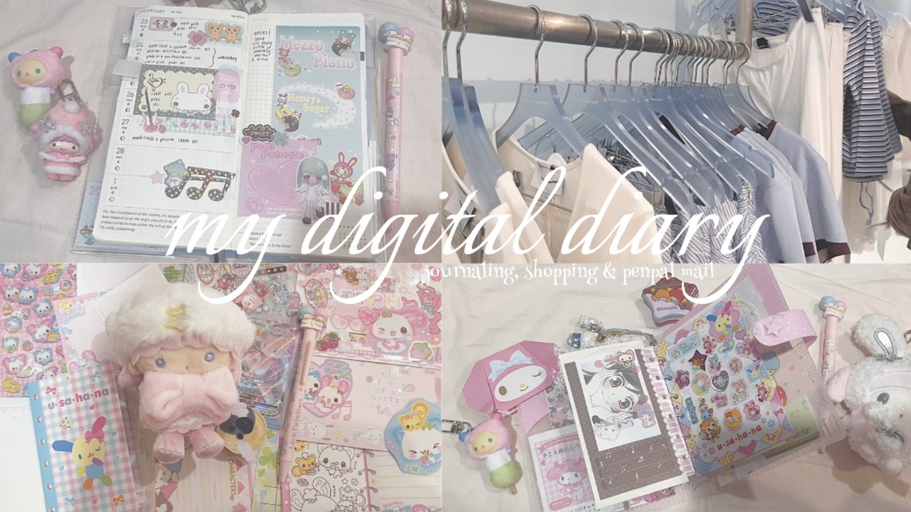 my digital diary ☆ hobonichi spreads, mini vlog, deco with me, penpal mail