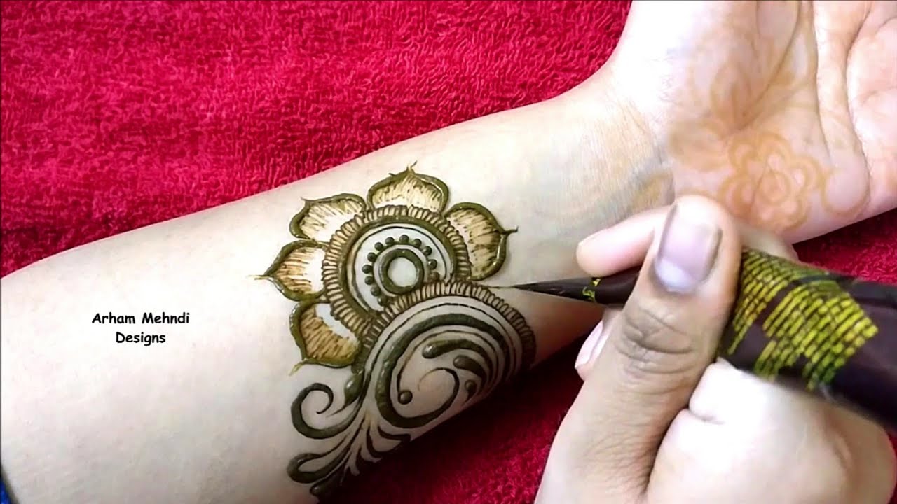Latest Stylish Big Flower Mehndi Design for Hand || Arham Mehndi Designs