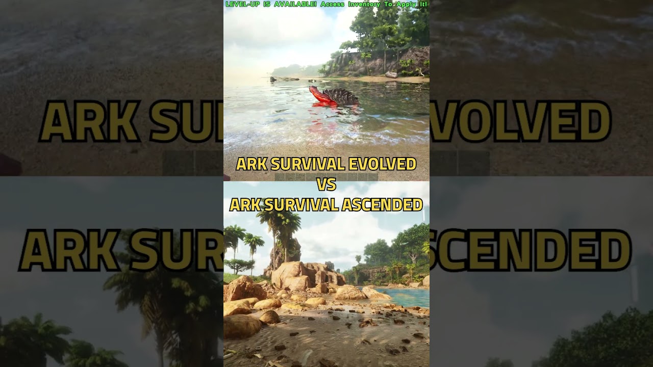 Ark Survival Ascended Opening Island Comparison! #nitrado #arksurvivalascended #gaming
