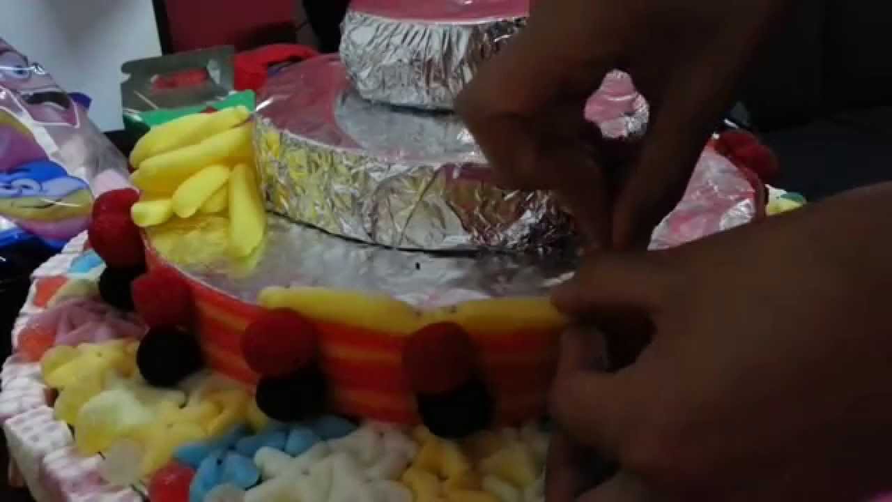 Tarta de chuches super fácil