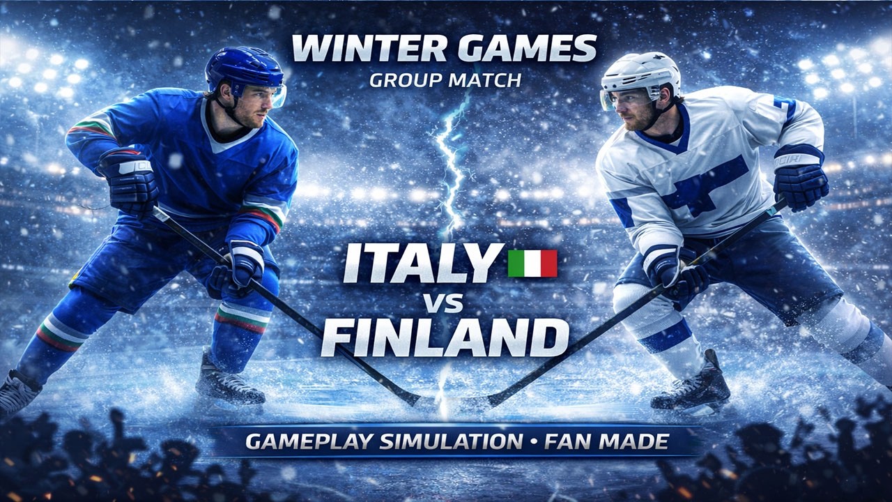 Italy vs Finland ❄️ | Winter Games Group Match | Ice Hockey Gameplay Simulation (Fan Made)