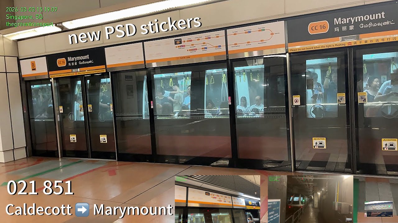 ⁴ᴷ⁶⁰ [SMRT] new PSD stickers ~ Alstom Metropolis C830C [851] CC17 Caldecott ➡️ CC16 Marymount