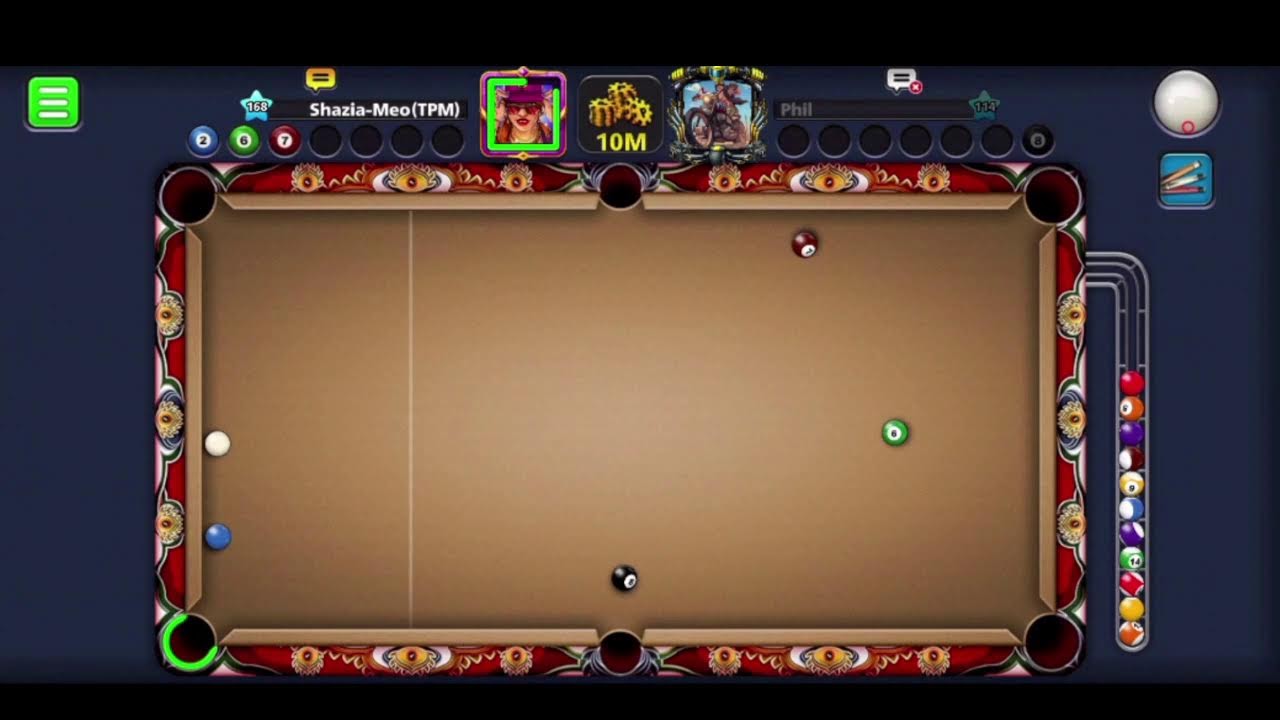 8 ball  pool trickshot on the best account