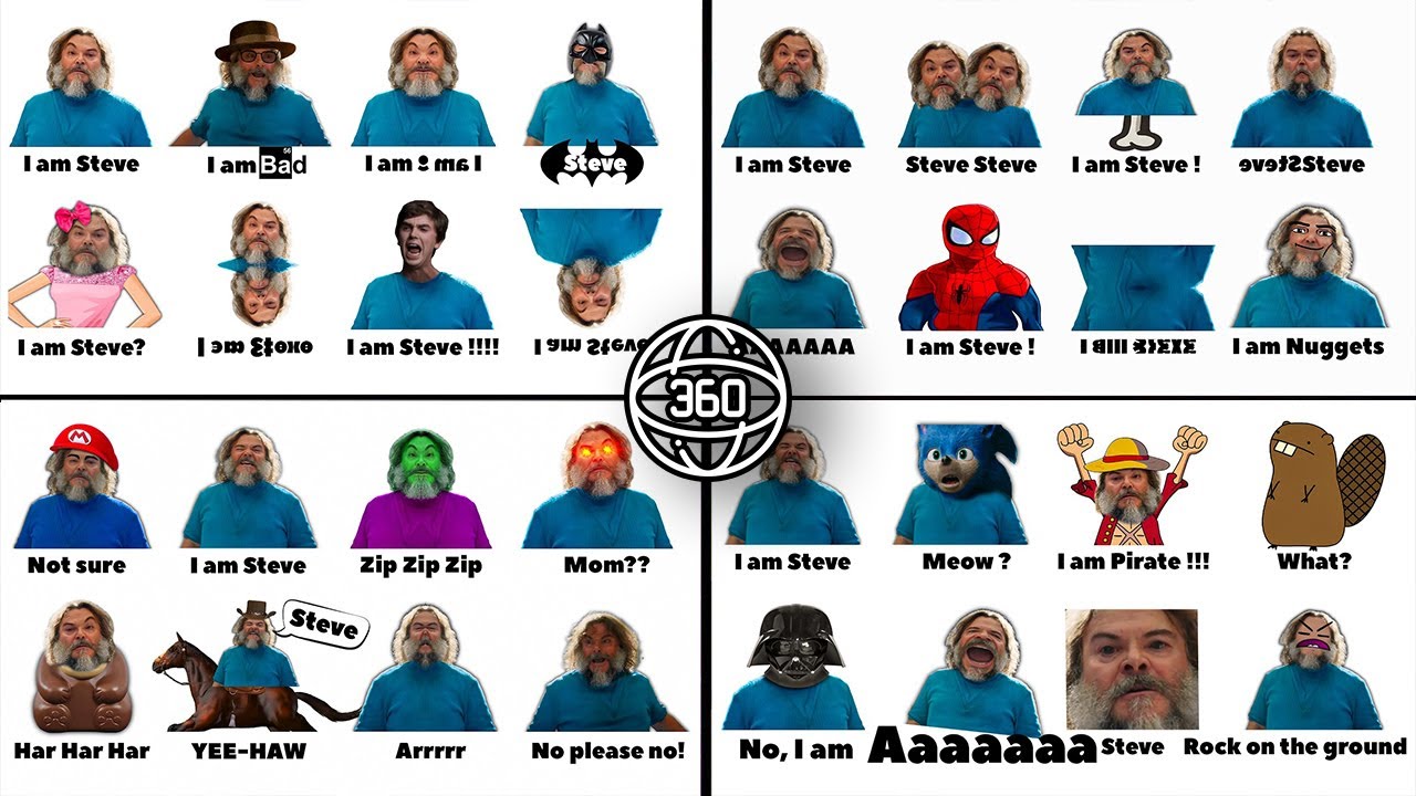 I am Steve 50+ Variations Compilation (part 1-5) 360&deg;