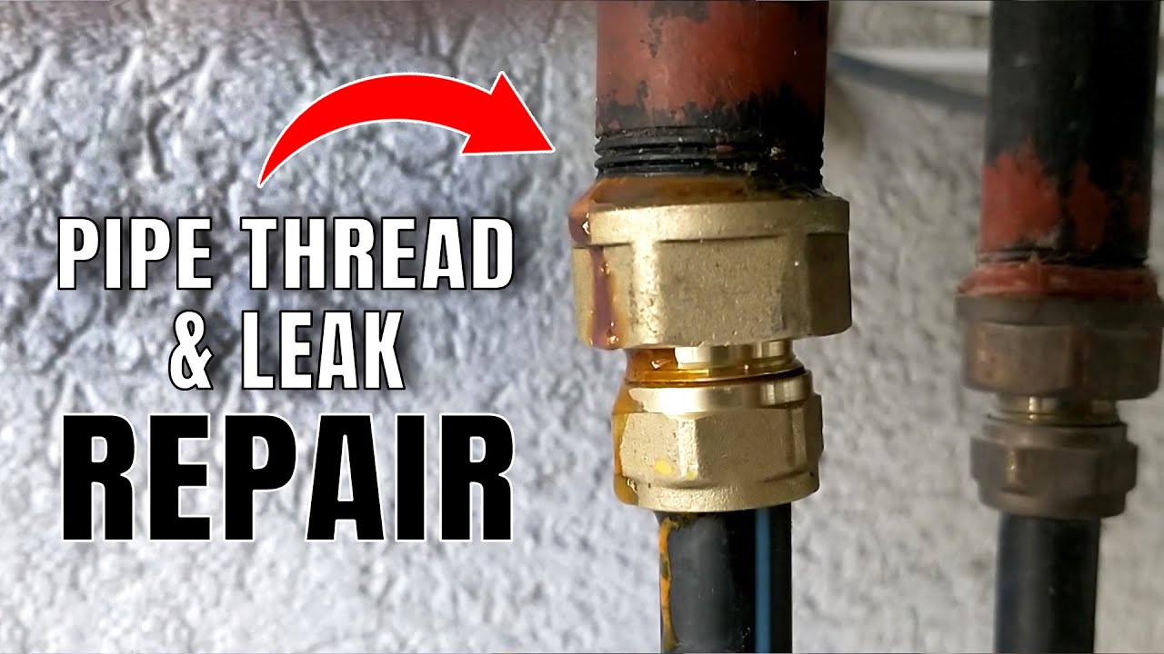 Repairing A Pipe Thread & Leak On Boiler / Water Heater Fix | XDIY