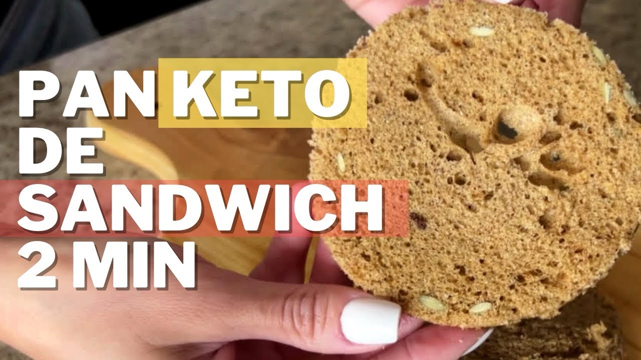 Pan de sandwich Keto | pan keto de 2 minutos en el microondas con ingredientes sencillos