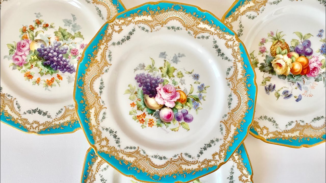 Английские тарелки в севрском стиле. Royal Doulton, с1900. Разбираем марки английского фарфора