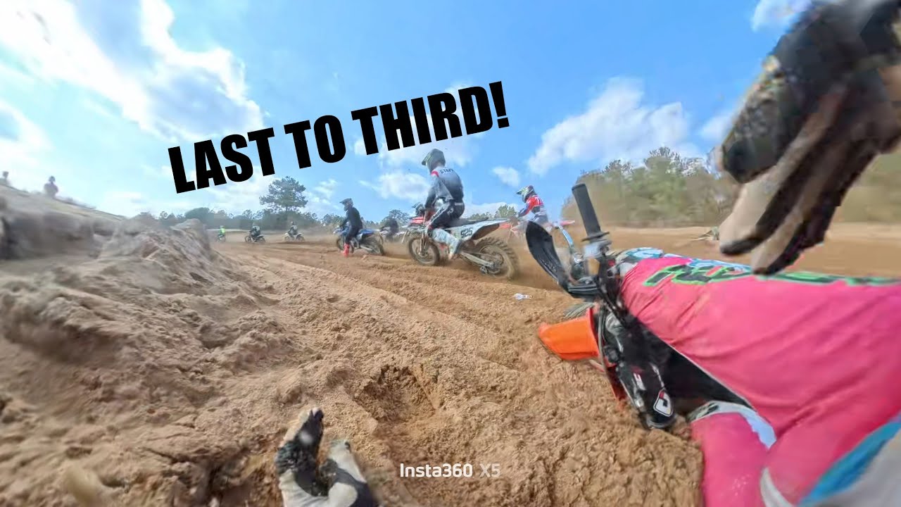 Last to 3rd in +30B! 2025 Vet Masters Motocross Championship @ Echeconnee Mx - Insta360 X5