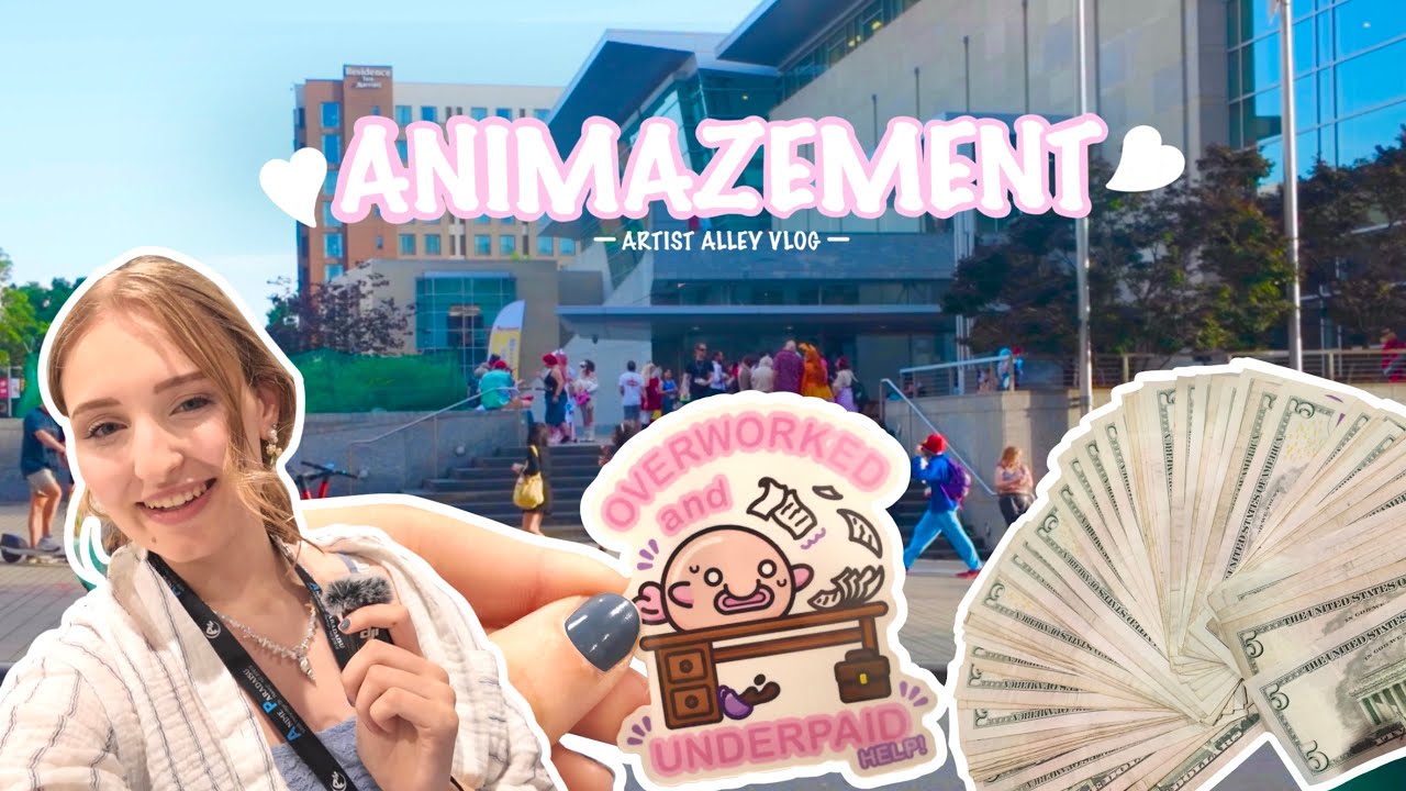 Animazement 2024 | Artist Alley Vlog | My First Time Vlogging!