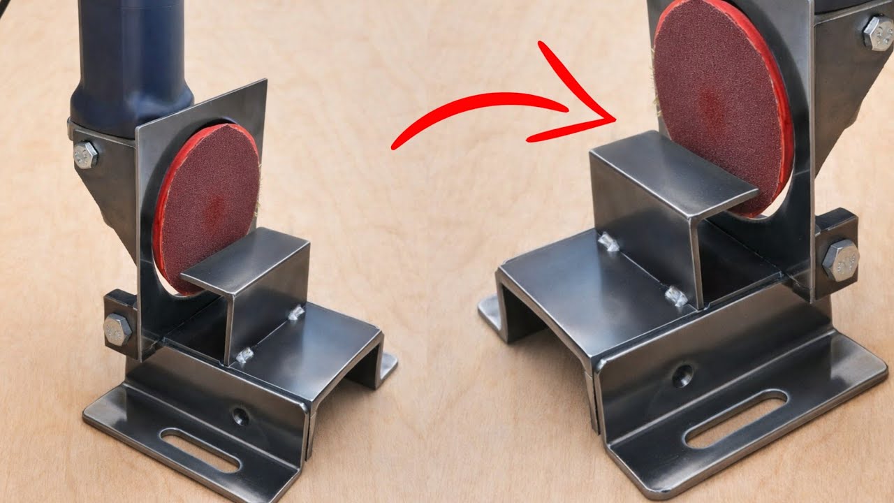 Turn Your Angle Grinder Into a Professional Disc Sander | DIY Metal Tool