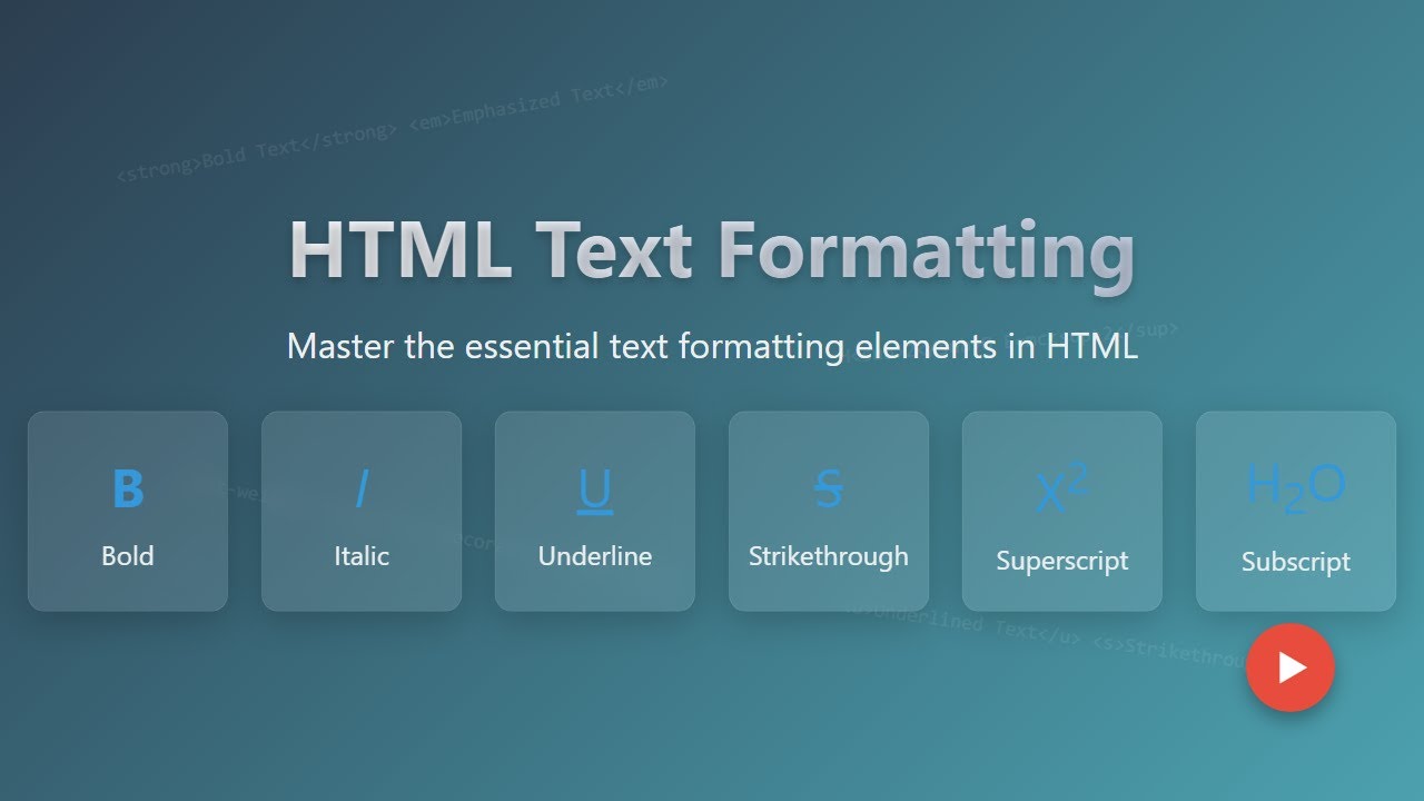 HTML Text Formatting Tutorial: Bold, Italic, Underline & More!