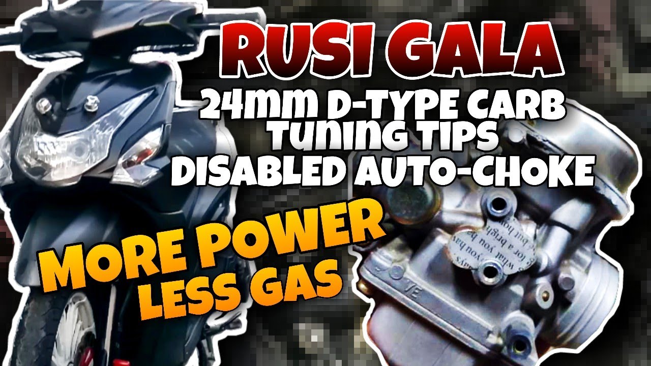 Rusi Gala SC125 | D-type 24mm carb | Tuning tips | Disable Auto-choke | More Power | Less Gas