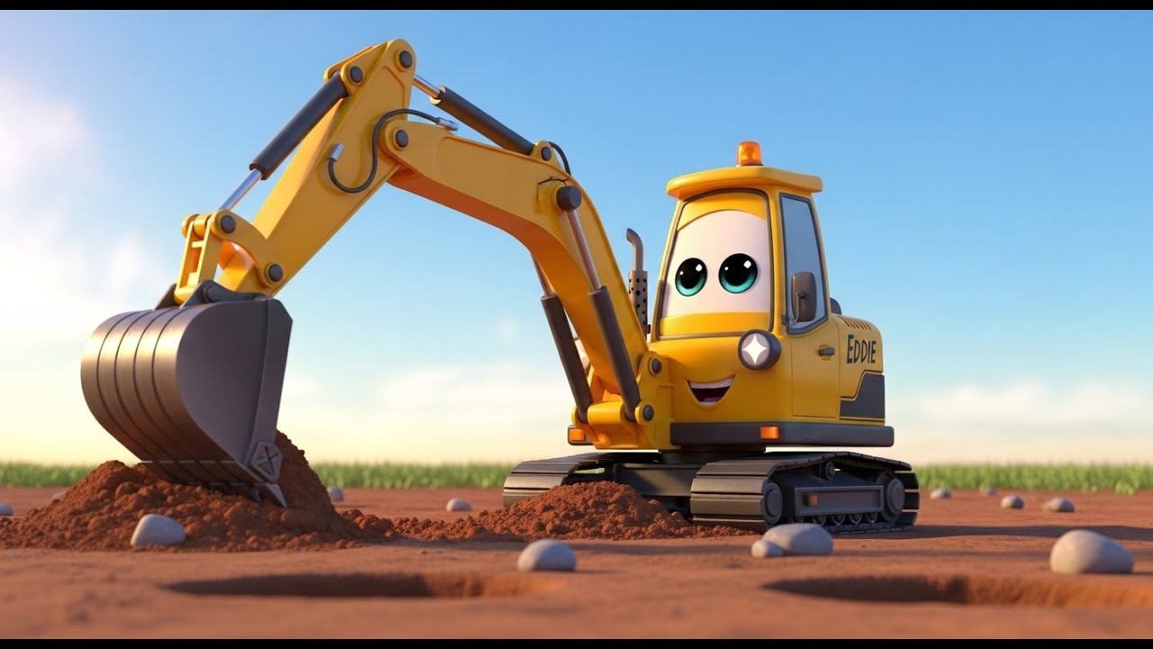 Excavator Song for Kids 🚜 Dig Dig Scoop! | Construction Vehicles for Toddlers & Nursery Rhymes