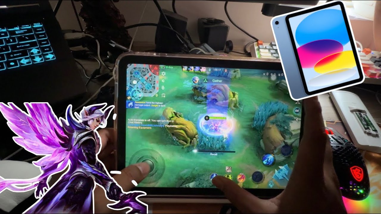 PLAYING MOBILE LEGEND ON IPAD A16 GEN11 HAND CAM . I 