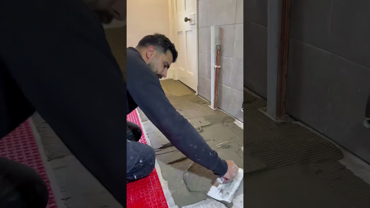 Genesis Strado Uncoupling Membrane Installation - priMo Bathrooms - Ant priMo