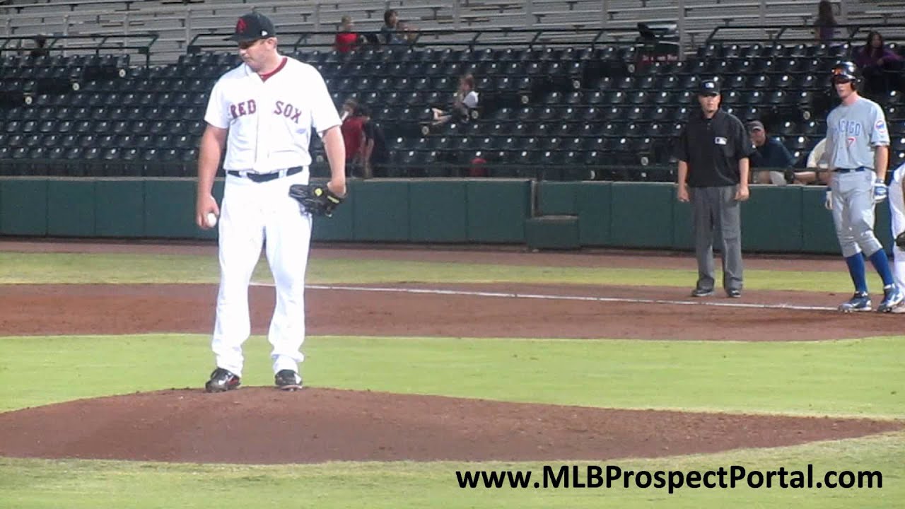 Red Sox RHP Brock Huntzinger pitching - Arizona Fall League 2011 - Scottsdale Scorpions