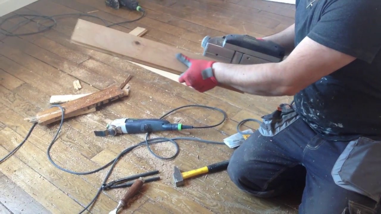 Rénovation de Parquet abîmé par infiltration d'eau (1/2)