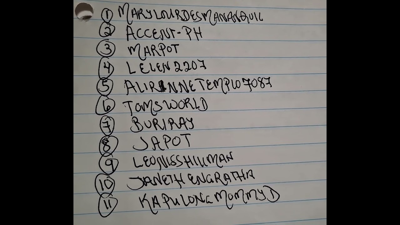 About My Last LC. When I Get The Chance, I will Draw 5 Out Of The 11 Names That Played. Thanks!💓🙃