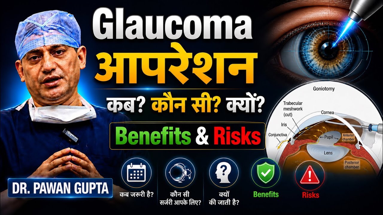 Is there any surgery for Glaucoma (Kala Motia) its,risks benifts and indication? Dr. Pawan Gupta