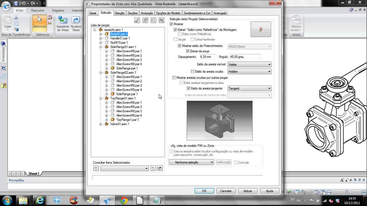 Solid Edge - Passo-a-passo de montagem em folha de desenho