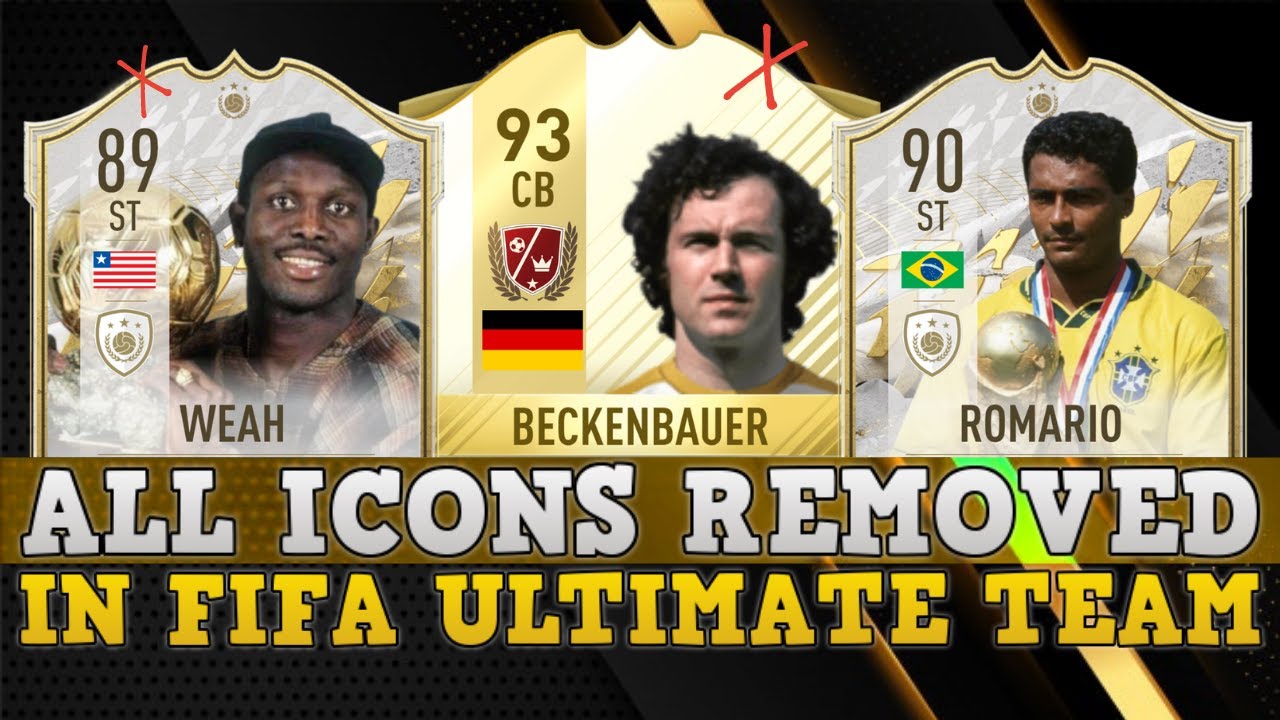 ALL ICONS REMOVED from FIFA 🔥 ULTIMATE TEAM 🔥 Beckenbauer, Weah, Romario