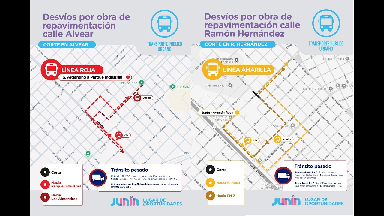 El Municipio anuncia que habrá desvíos en sectores de la ciudad por obras de repavimentación