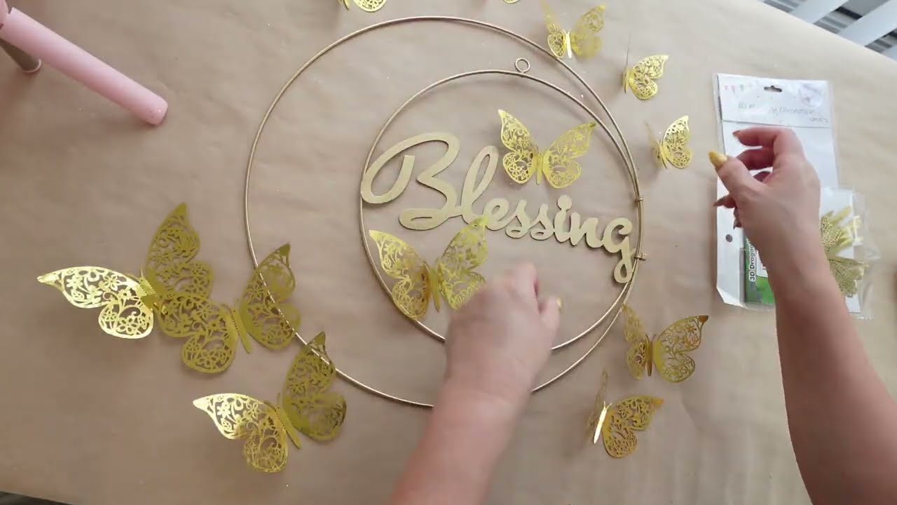 AMAZING Butterfly Wreath //Mine vs. Ross //bee DIY #2023 #subscribe