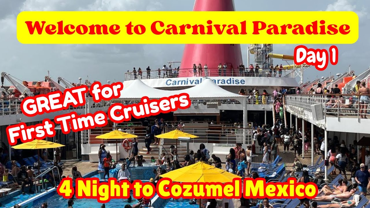 Carnival Paradise Sail Away, Embarkation Lunch &Dinner Day 1 June 2025