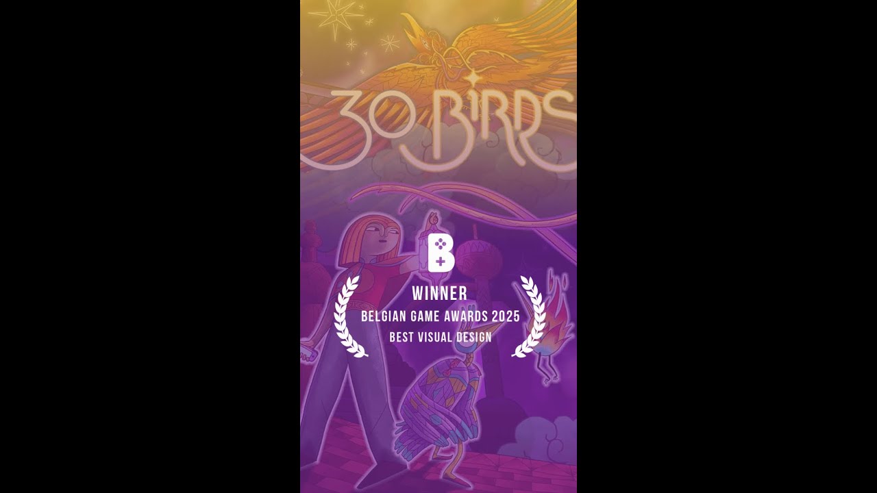 30 Birds wins Best Visual Design at the Belgian Game Awards! 💜