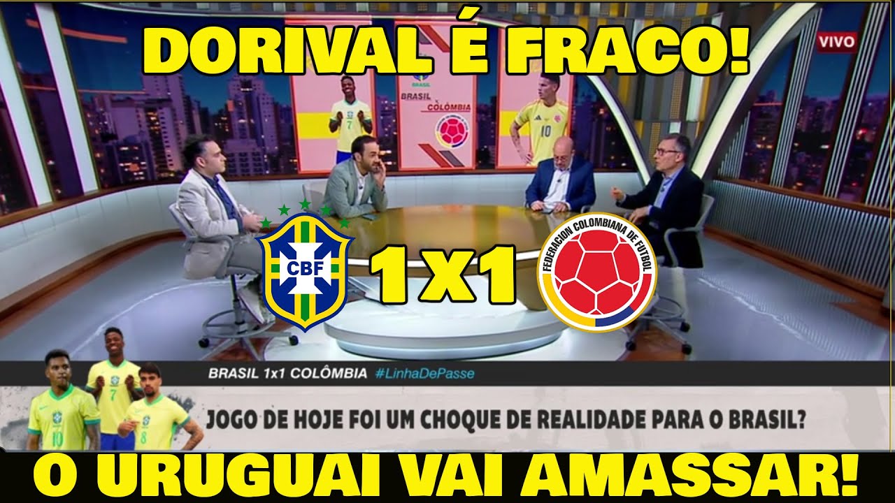 IMPRENSA CRITICA DORIVAL JÚNIOR! - BRASIL 1x1 COLÔMBIA - A SELEÇÃO NÃO TÁ JOGANDO NADA!
