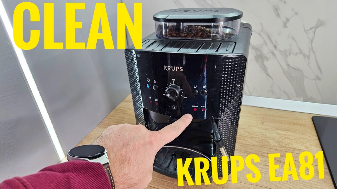 CLEAN - серия Krups EA81. Красный светодиод Clean мигает.