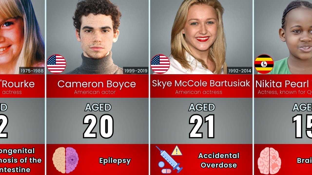 Famous Actors Who Died Young I Data Factory Comparison