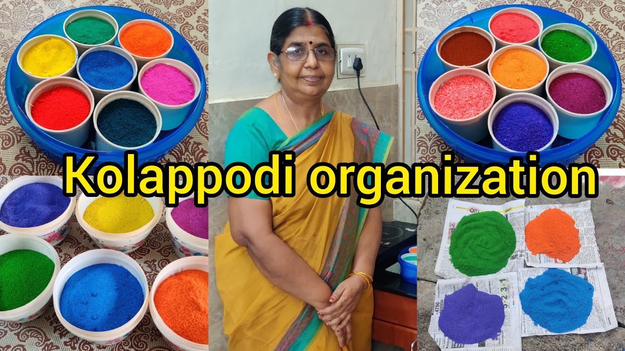 Kolappodi mixing | Kolappodi tips | வெள்ளைகோலம் பளிச்சிட டிப்ஸ்.செங்கல்லில் காவிப்பொடி ரெடி பண்ணலாமே