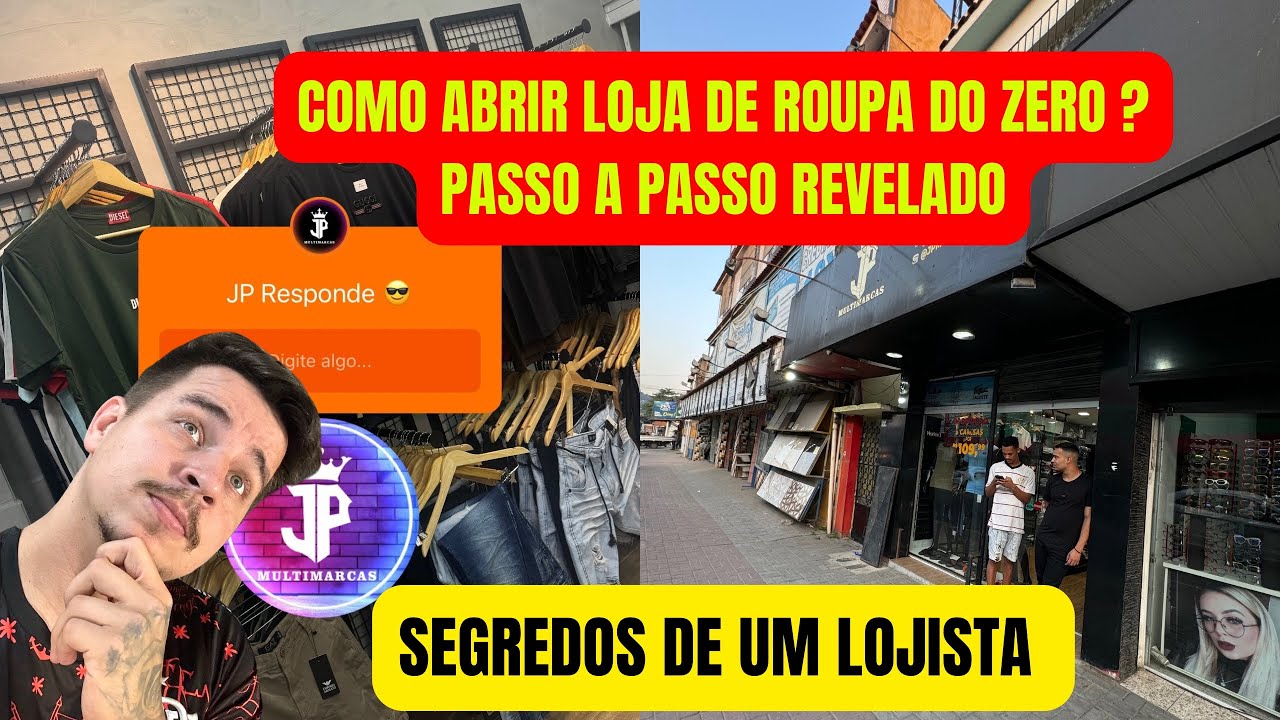 Como abrir loja de roupas masculinas do zero - passo a passo interativo #1  Segredos Revelados