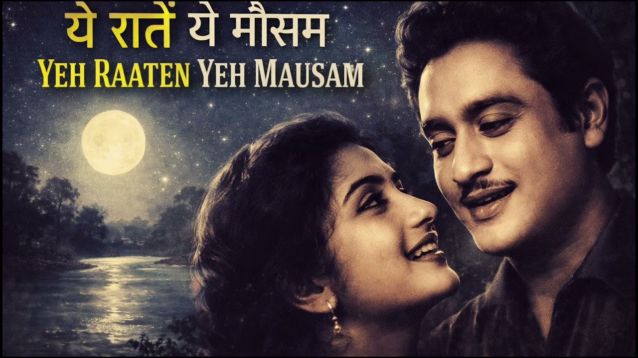Yeh Raaten Yeh Mausam (1958) | Kishore Kumar & Asha Bhosle Hit Song