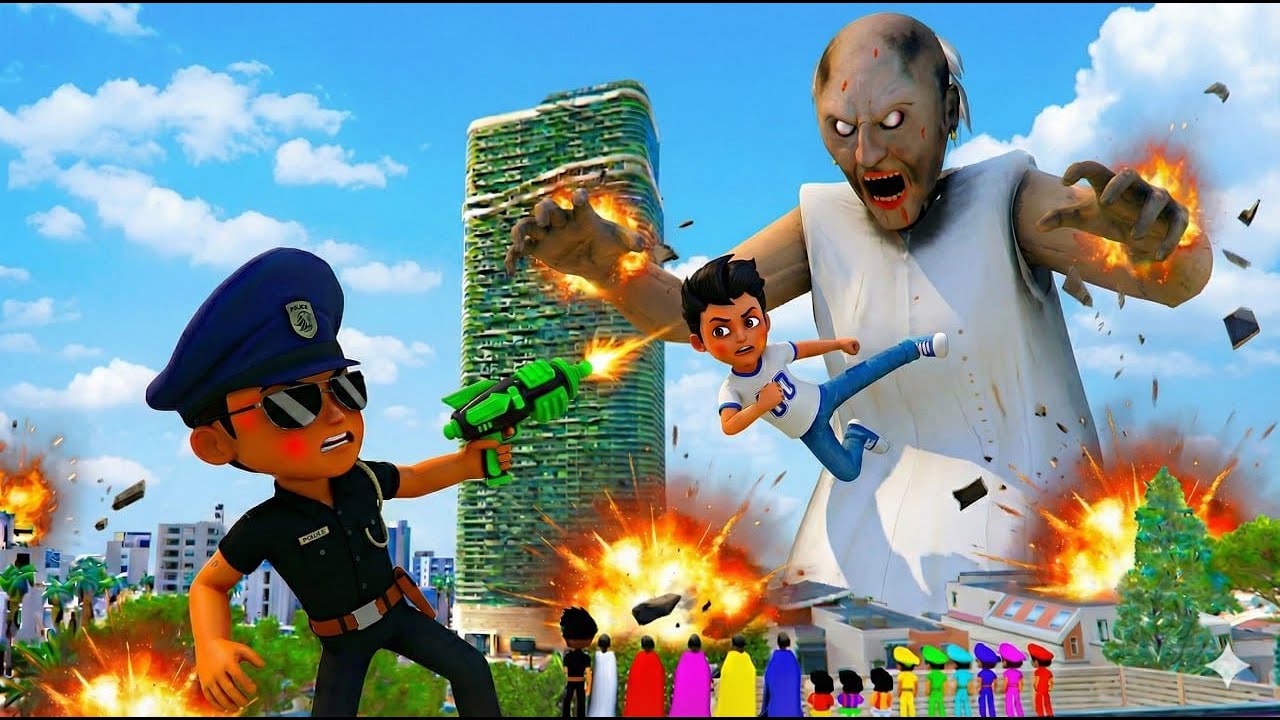 😱LITTLE SINGHAM SEGREAT ATTACK ON GRANNY KAAL😱 IN GTA5 EP2