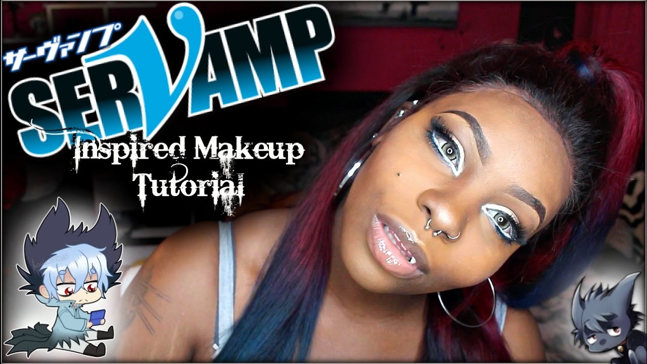 Anime Inspired Makeup Tutorial  || Servamp || BLACK GIRL ANIME COSPLAY