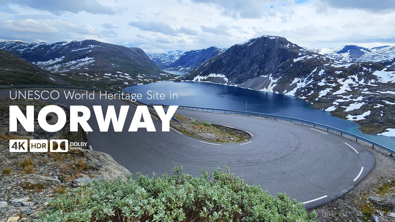 4K Scenic Drive - Amazing Road View of the UNESCO World Site in Norway - Geirangerfjord