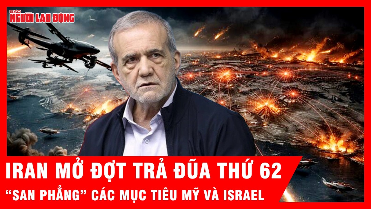 Iran nổi cơn thịnh nộ nã loạt tên lửa hạng nặng “san phẳng” các mục tiêu Mỹ và Israel | Tin tức