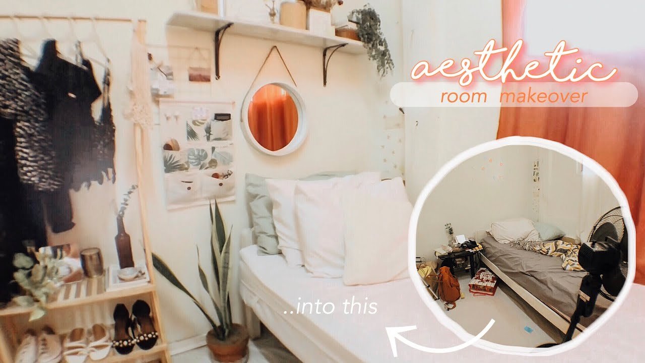 Aesthetic Room Makeover for Small Bedroom (1,000 peso budget) 🛠 Philippines