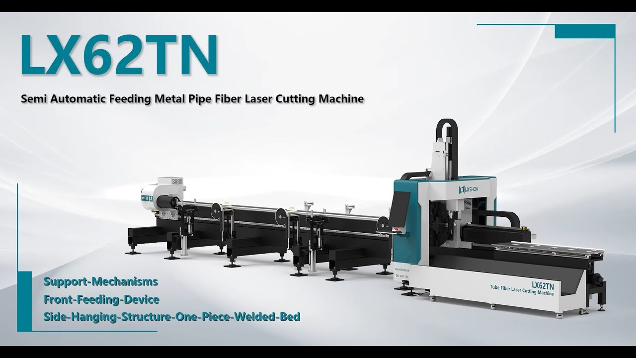 [LXSHOW LASER]  Metal Pipe Fiber Laser Cutting MachineLX62TN swing cutting head bevel cutting
