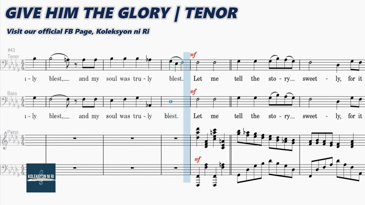 Give Him the Glory | Tenir | Vocal Guide by Bro. Nicko Capati 