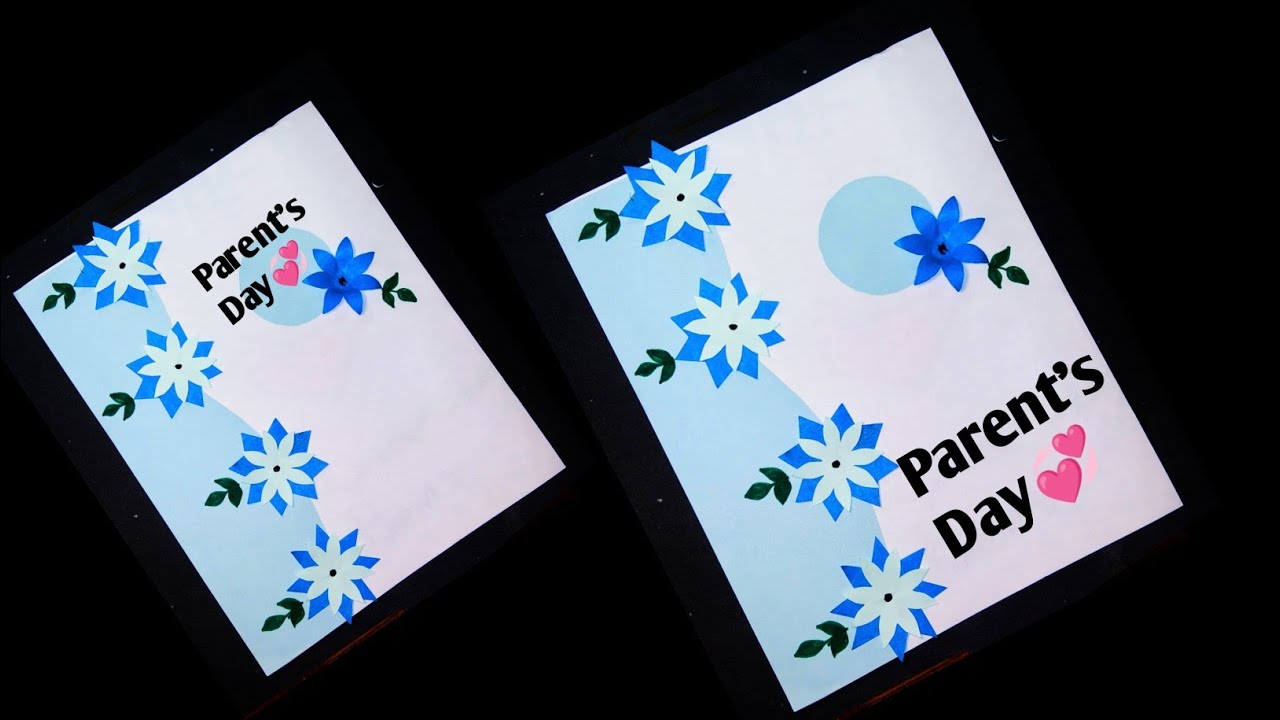 Handmade Cute Parent's Day Greeting Card / Parents Day Gift Idea / Parents Day Craft /Diy Paper Gift