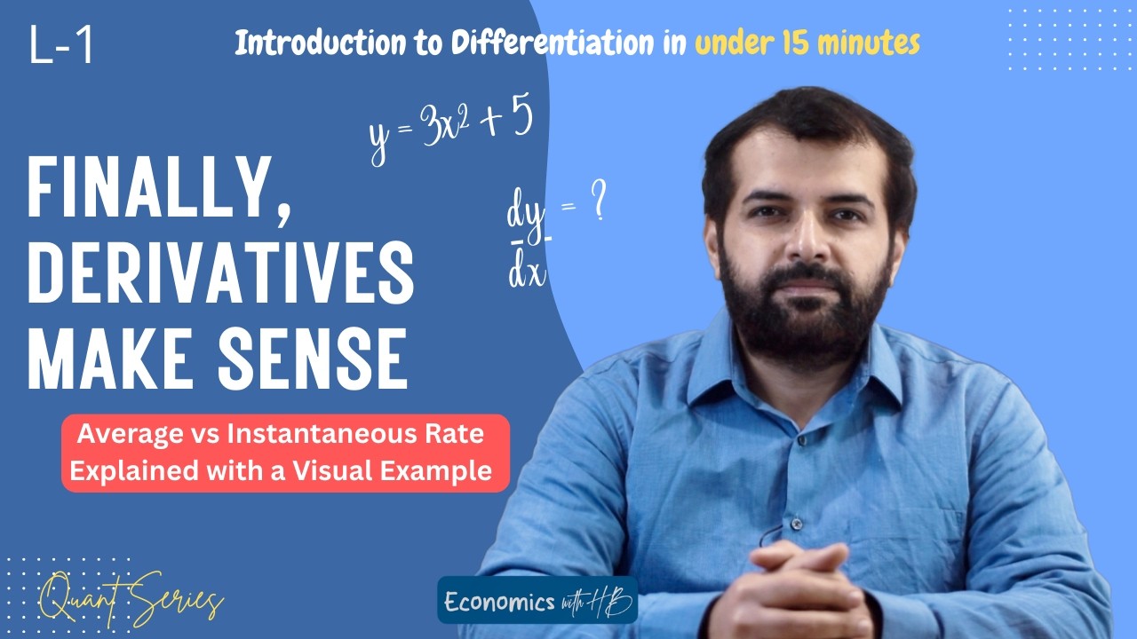 Introduction to Derivatives | Differential Calculus L1