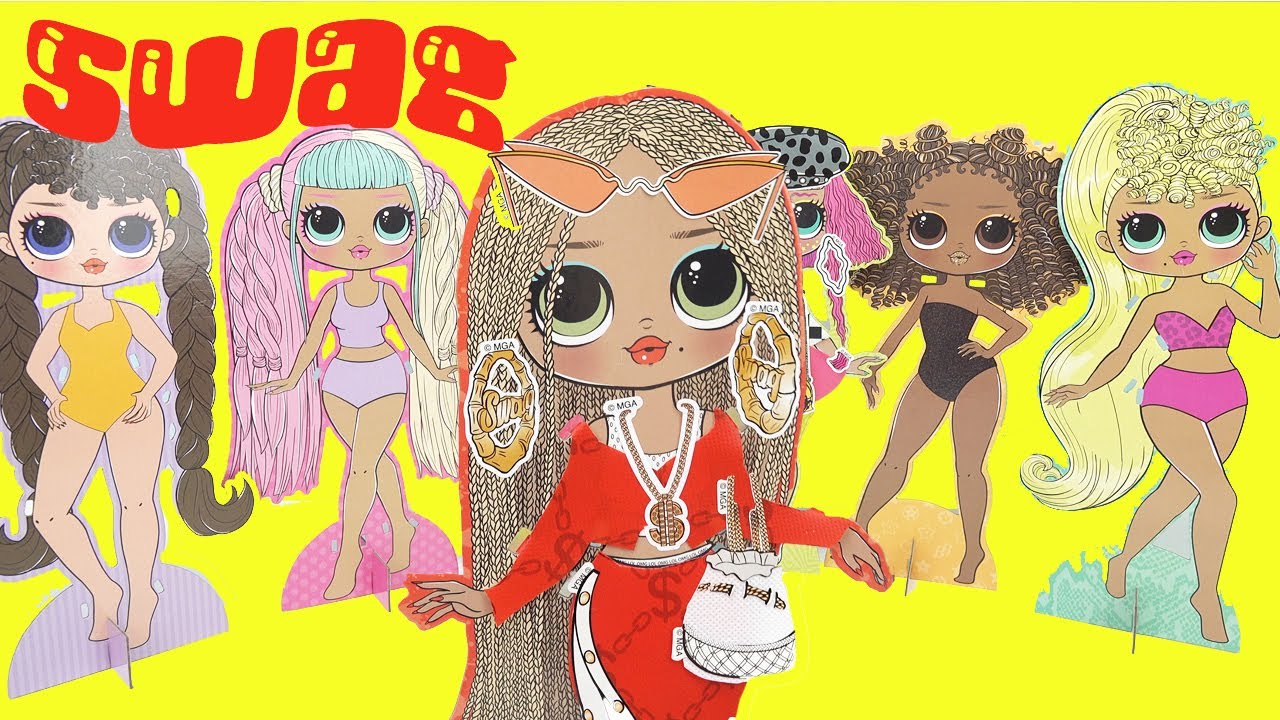 LOL Surprise OMG Dress Up Paper Doll Swag! DIY Fashion Craft for Kids