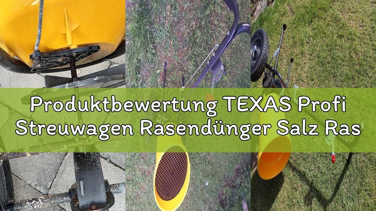 Produktbewertung TEXAS Profi Streuwagen Rasendünger Salz Rasen Rasensamen Düngerstreuer Salzstreuer