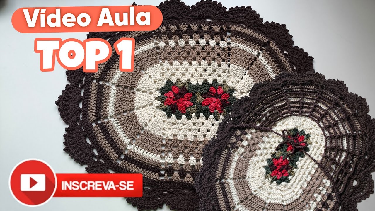TAMPA DO VASO TOP 1 💫VÍDEO AULA 🎥#passoapassodecroche